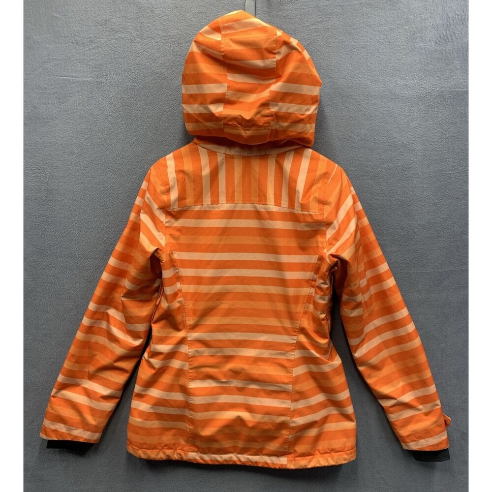 Mountain Hardwear Jacket Medium Adult Orange Ski Striped Hooded Dry Thermal Q - Picture 4 of 16